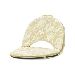 Outlet 🎁 Australia Only - Marquee Yellow Botanical Straw Print Disc Chair Palm Italian Straw 🎁