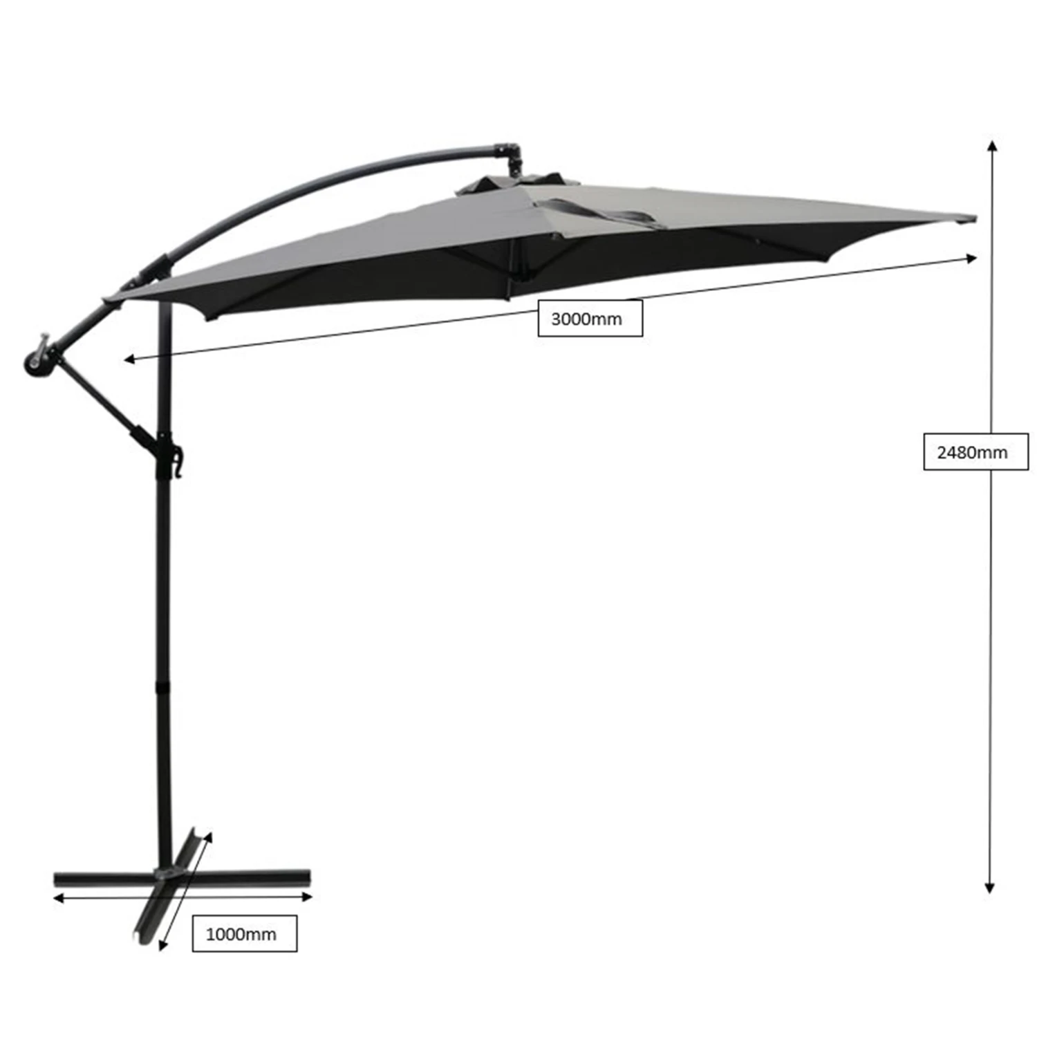 Best reviews of 😍 Australia Sale - Marquee 3m Charcoal Cantilever Umbrella ⌛ 6 Best reviews of 😍 Australia Sale - Marquee 3m Charcoal Cantilever Umbrella ⌛ - Image 6