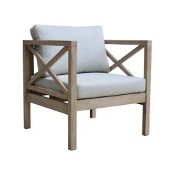 Cheap ⭐ Australia Sale - Marquee Brush White Harbour 1 Seater Lounge ✔️