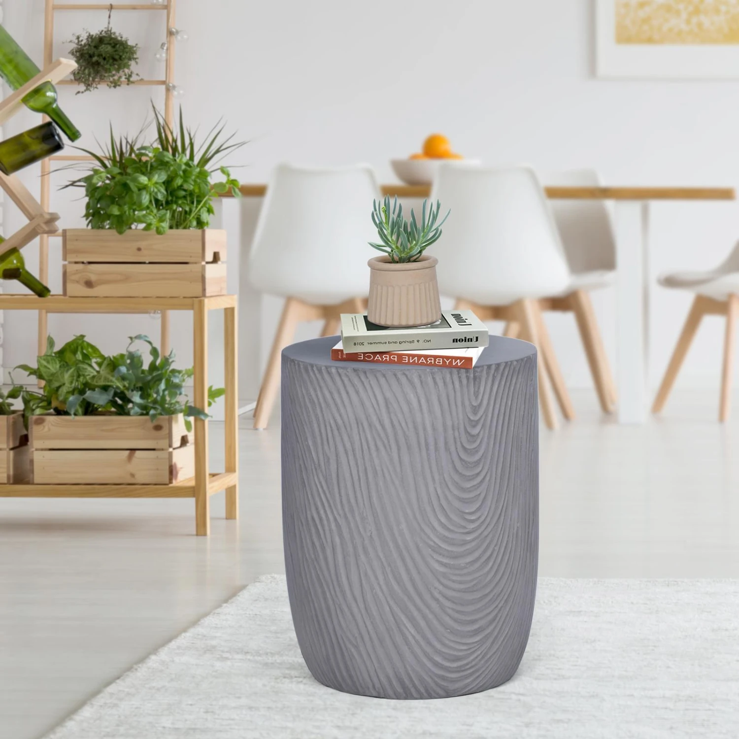 Discount ❤️ Australia Only - Marquee Grey Wood Pattern Ceramic Stool 🔔 2 Discount ❤️ Australia Only - Marquee Grey Wood Pattern Ceramic Stool 🔔 - Image 2