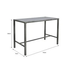 Best reviews of 🛒 Australia Only - Marquee 145 X 70cm Bayfield Wicker Bar Table Other ✨ -OutLuxe Store 5f3f9b20062c4cbfa6ba3000576c00fd