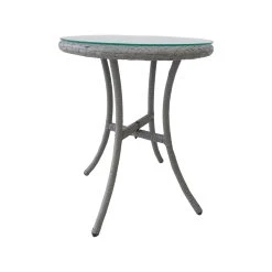 Flash Sale ❤️ Marquee 3pcs Steel Rattan Glass Setting Grey Other - To Australia 😉 -OutLuxe Store 6ff5679a93a246cdb7142c2ee7dc0323