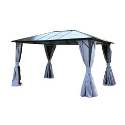 Promo ❤️ Marquee Havana 4 X 3m Semi Permanent Gazebo Charcoal - To Australia 🎉