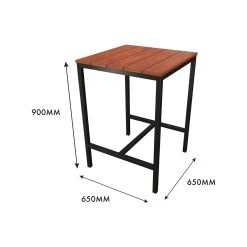 Best Pirce 👍 Australia Sale - Marquee 65cm Trentham Outdoor Bar Table Black And Natural ⌛ -OutLuxe Store 89dd783ea5b7431985deeb56304c2eaa