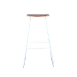 Best Sale 🎁 Australia Only - Marquee Industrial Acacia Bar Stool White 🌟