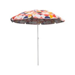 Flash Sale 🎁 Australia Sale - Marquee 2m Orange & Blue Geometrics Pattern Portable Shade Umbrella 💯