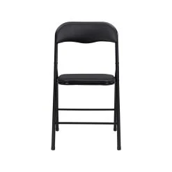 Best Sale ❤️ Australia Only - Marquee Padded Vinyl Black Folding Chair 🤩 -OutLuxe Store b32ec84a2c0d4efbaa08a3e02fb8ead8